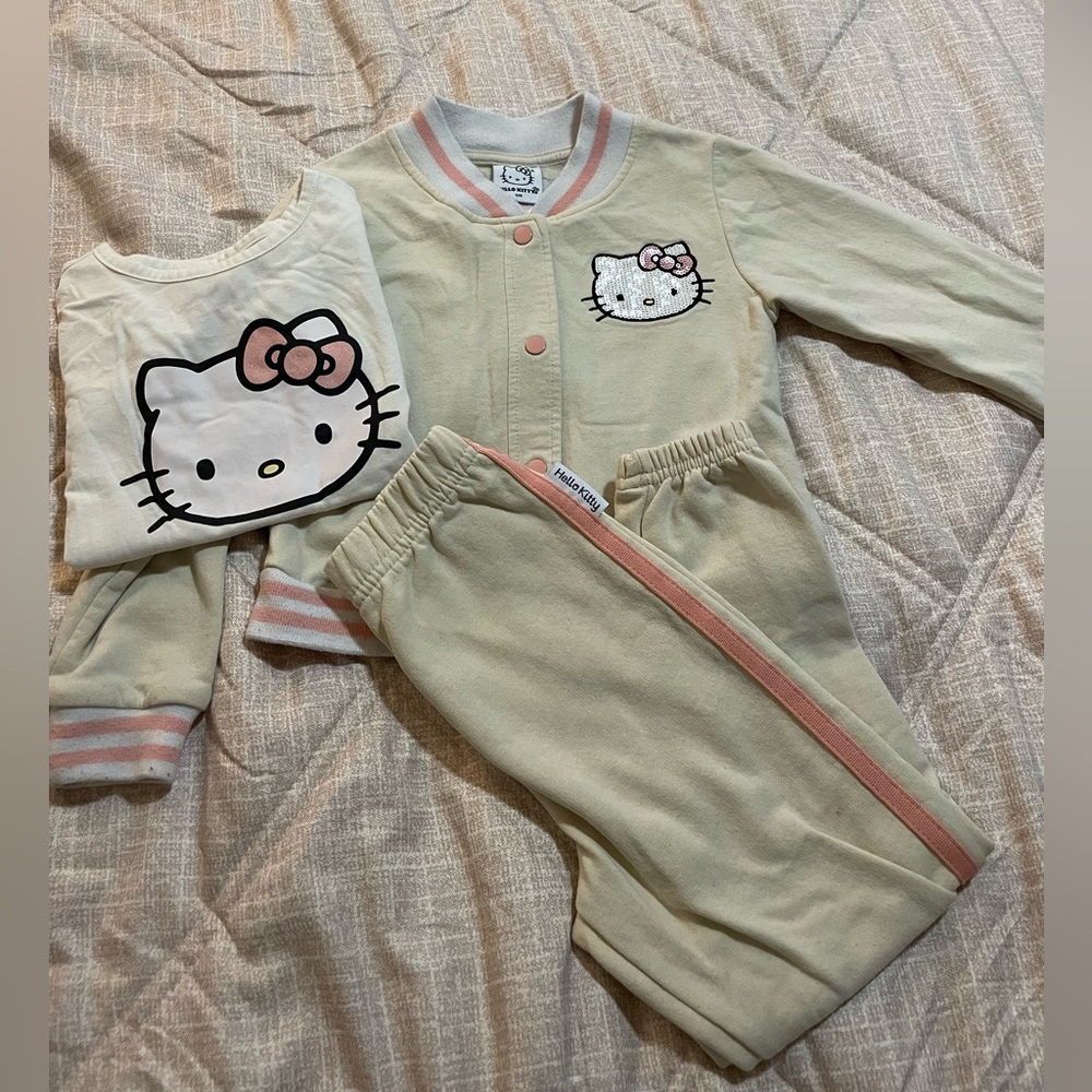 Hello Kitty Kids Set - Beige and Pink